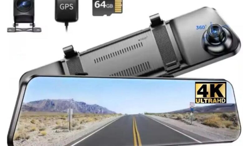 داش كام مرآه 4k مع كاميرا خلفية للسيارة
