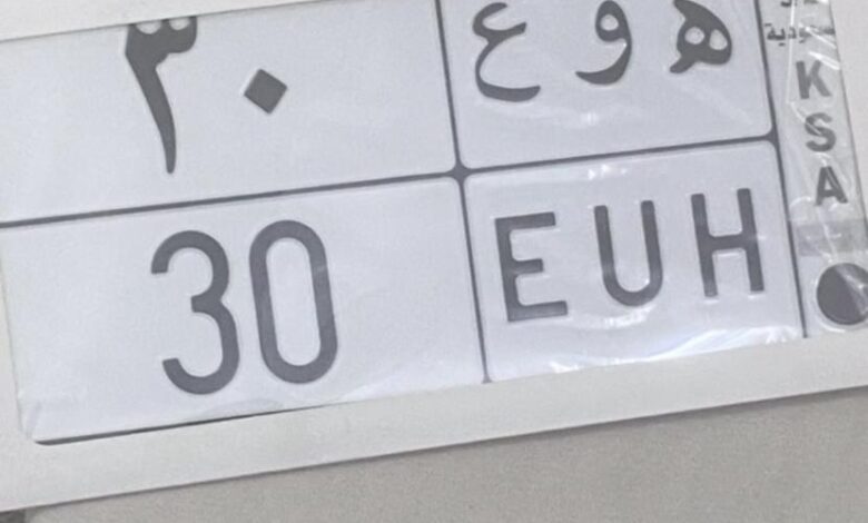 لوحه رقم ثنائي