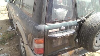 سيارة نيسان باترول موديل 1998 ستة سرندل بخاخات قطع غيار فقط