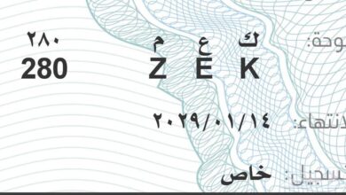 لوحة مميزة ك ع م 280