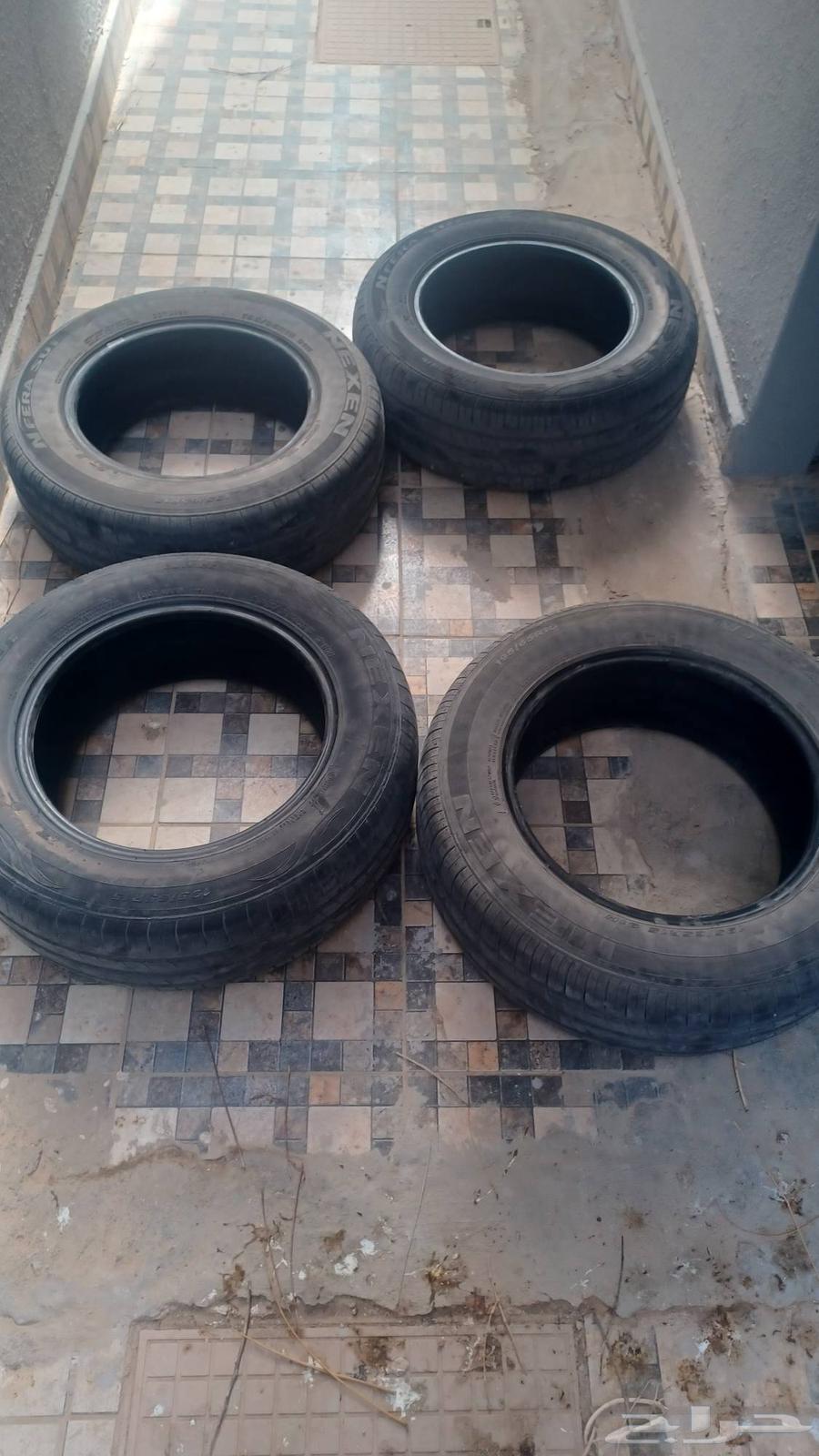 كفرات نيكسن مقاس 15 كوري نظيفة