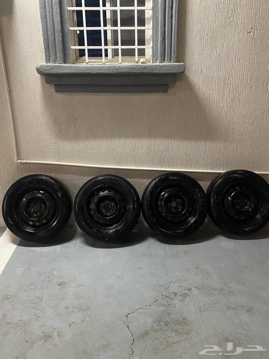 اربع جنوط مقاس 16 مع كفرات كوريات اصلي وكاله